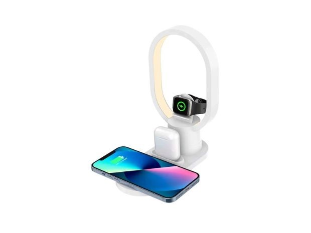 &u++ LAMPARA ESCRITORIO DE MESA + CARGADOR WIRELESS AY-41